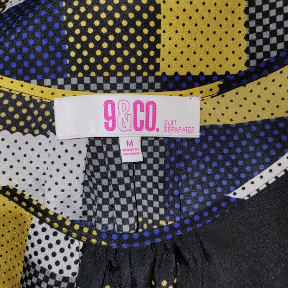 9 & Co Colorful Geometric Patterned Sleeveless Top M - Picture 6 of 6